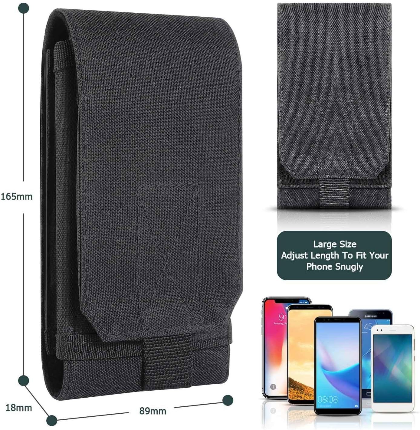 Tactical Molle Cell Phone Pouch Army Holster Case Waist Pouch Bag for Smartphone