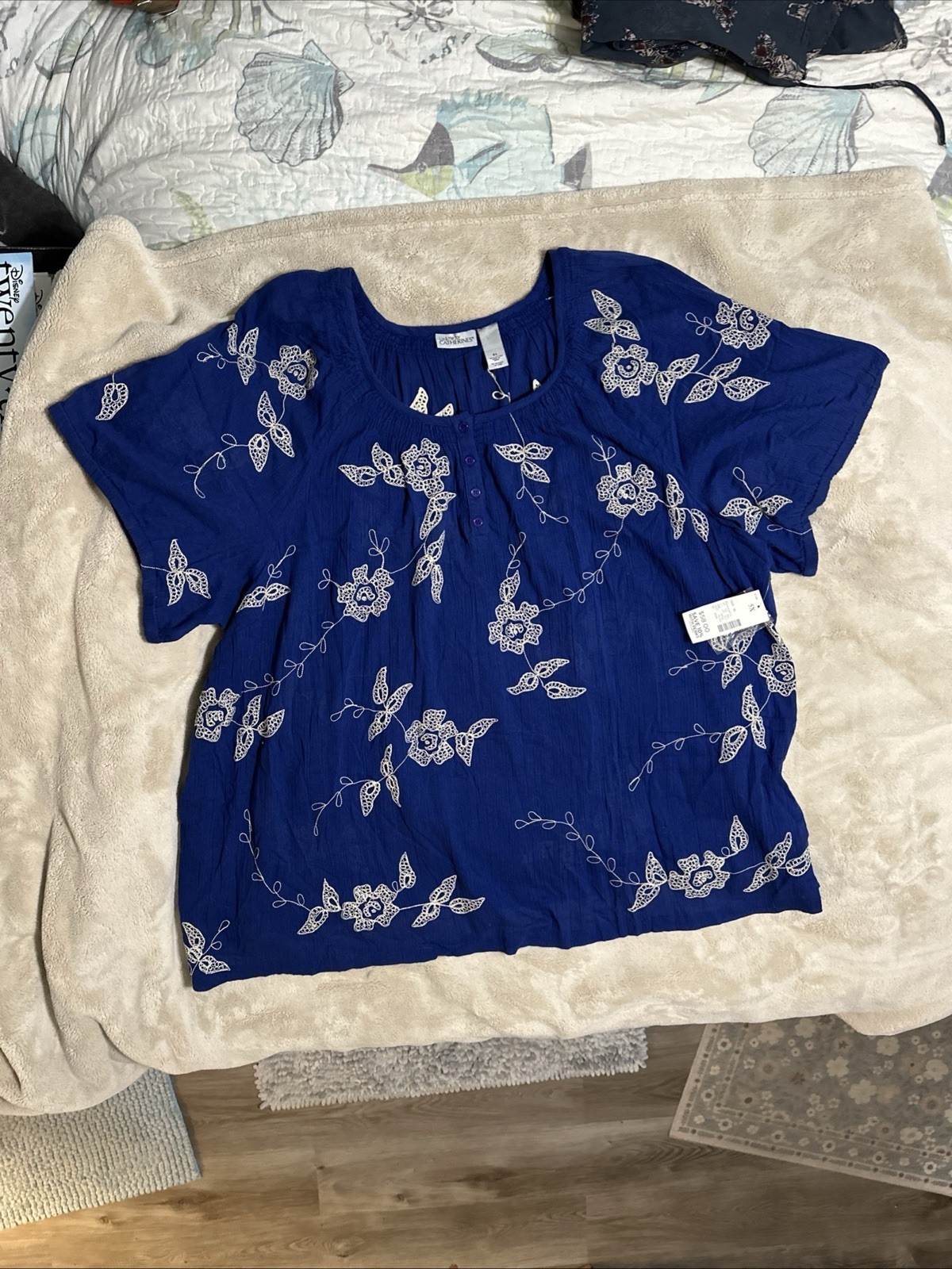 Liz & Me For Catherines Women’s Short Sleeve Shirt Plus Size 5X Beautiful NWT