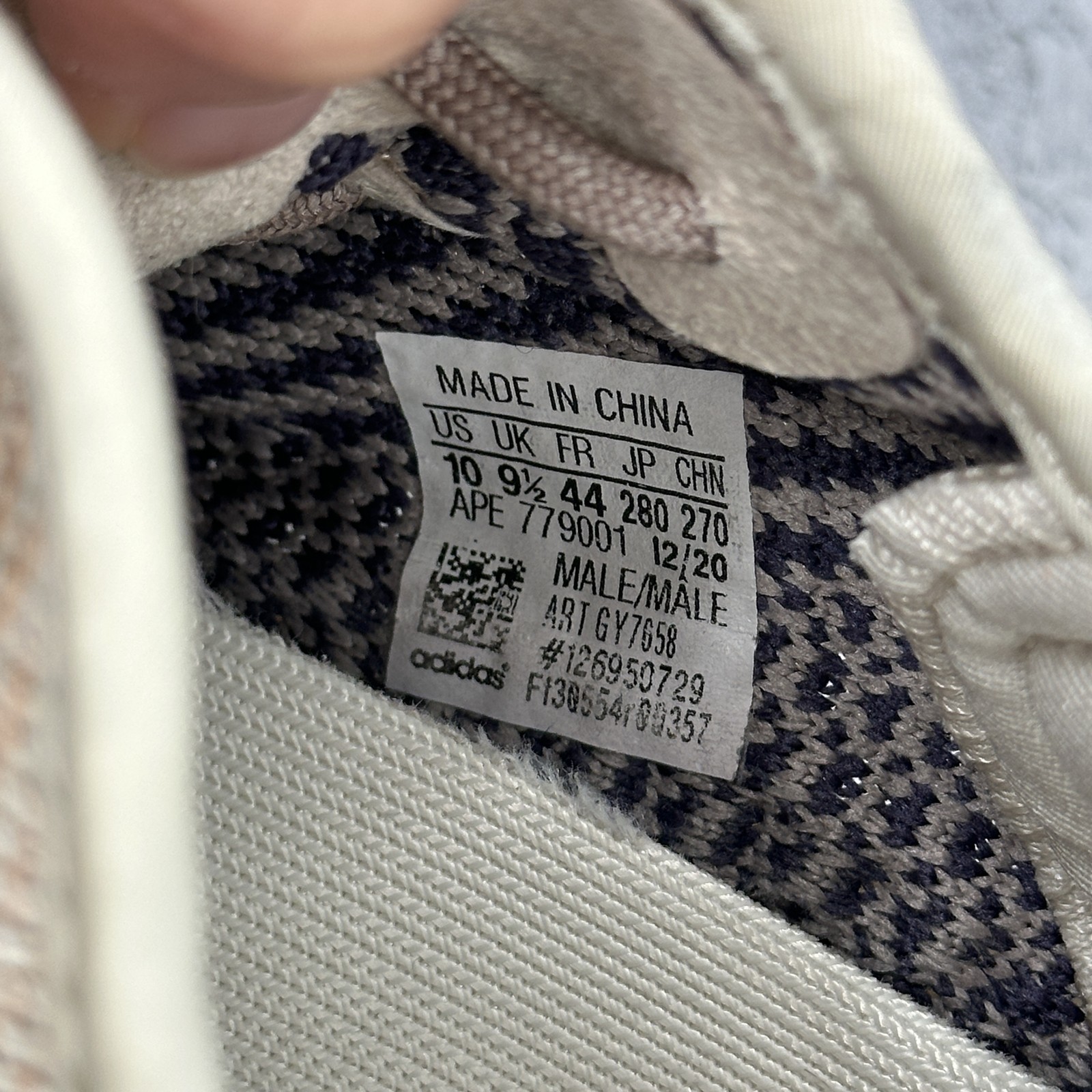 10M/11.5Wadidas Yeezy Boost 350 V2 Ash Pearl *pre-owned* SIZE 10GY7658Pre-Owned
