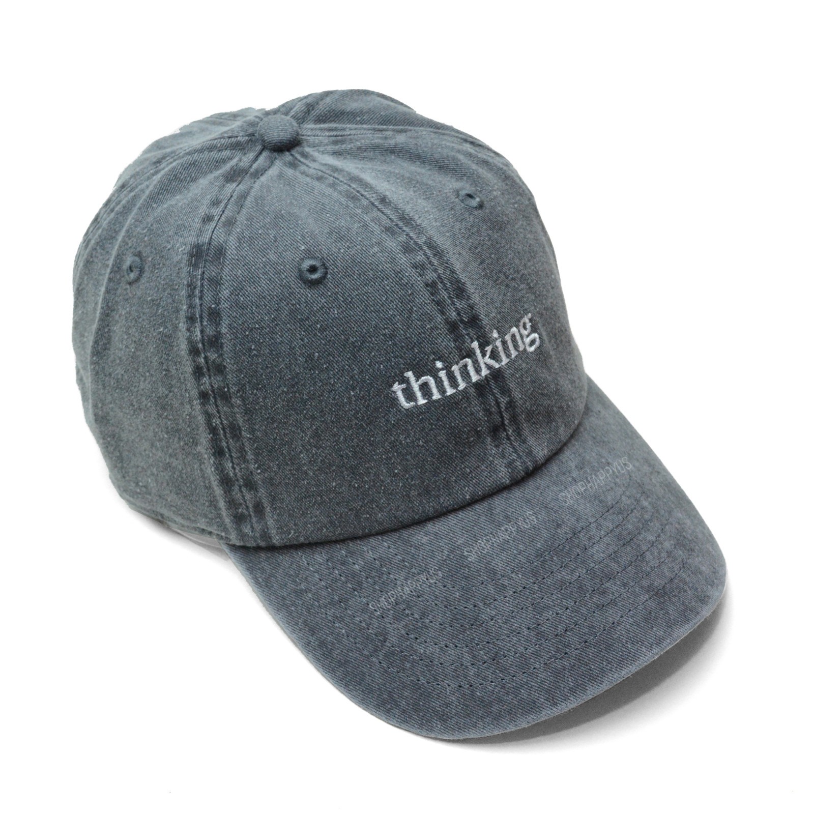 Anthropic Claude Thinking Hat Navy Blue Adjustable Strapback Baseball Cap New
