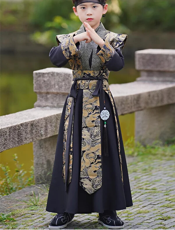 Children’s Hanfu Spring/Summer Chinese Style Costume Martial Arts Young Clothing