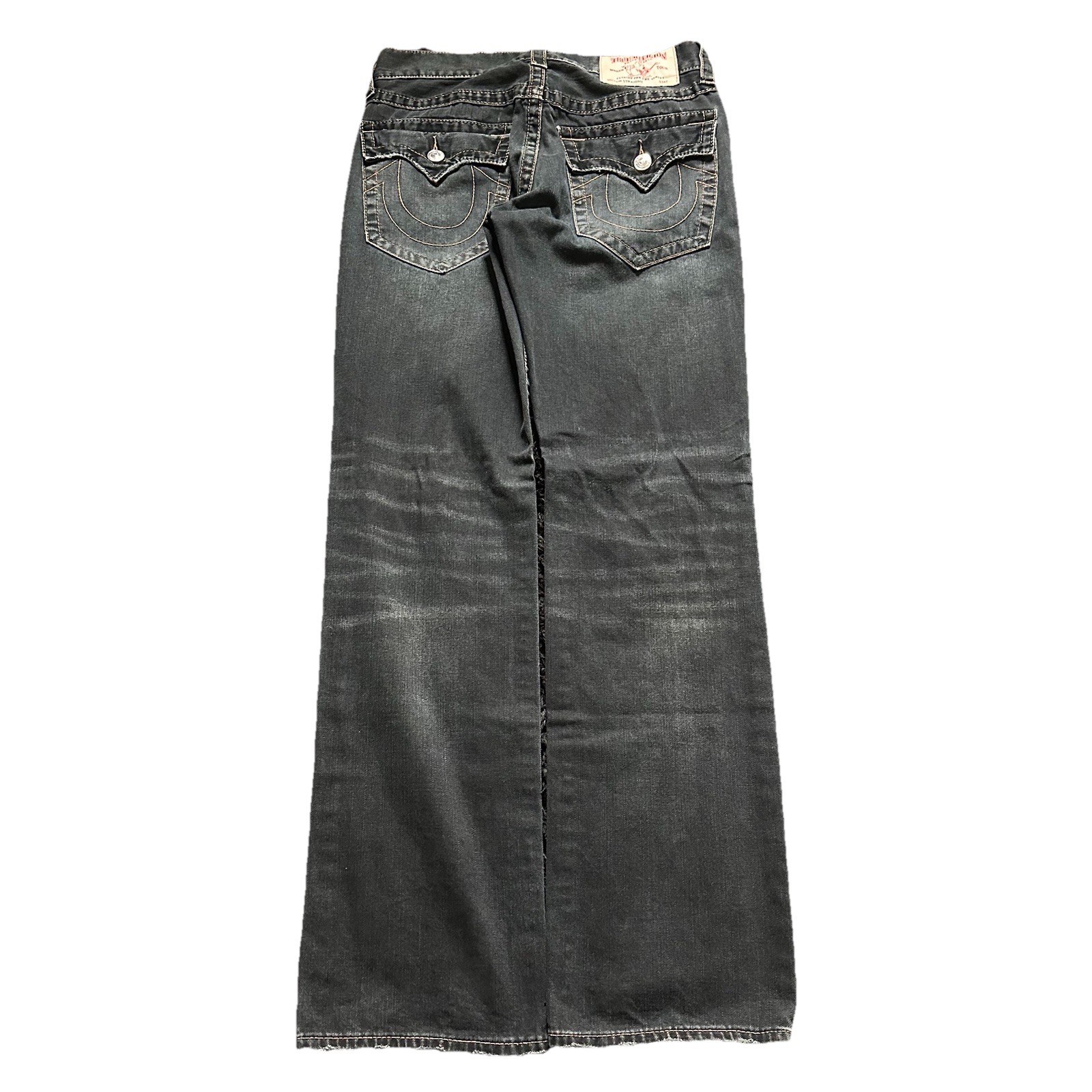True Religion Distressed Dark Navy Blue jeans regular fit.