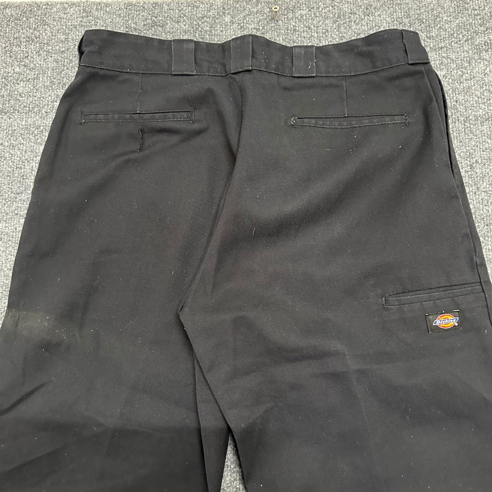 Dickies Pants Mens Size 36×30 Black Loose Fit Double Knee Workwear Twill 85283BK