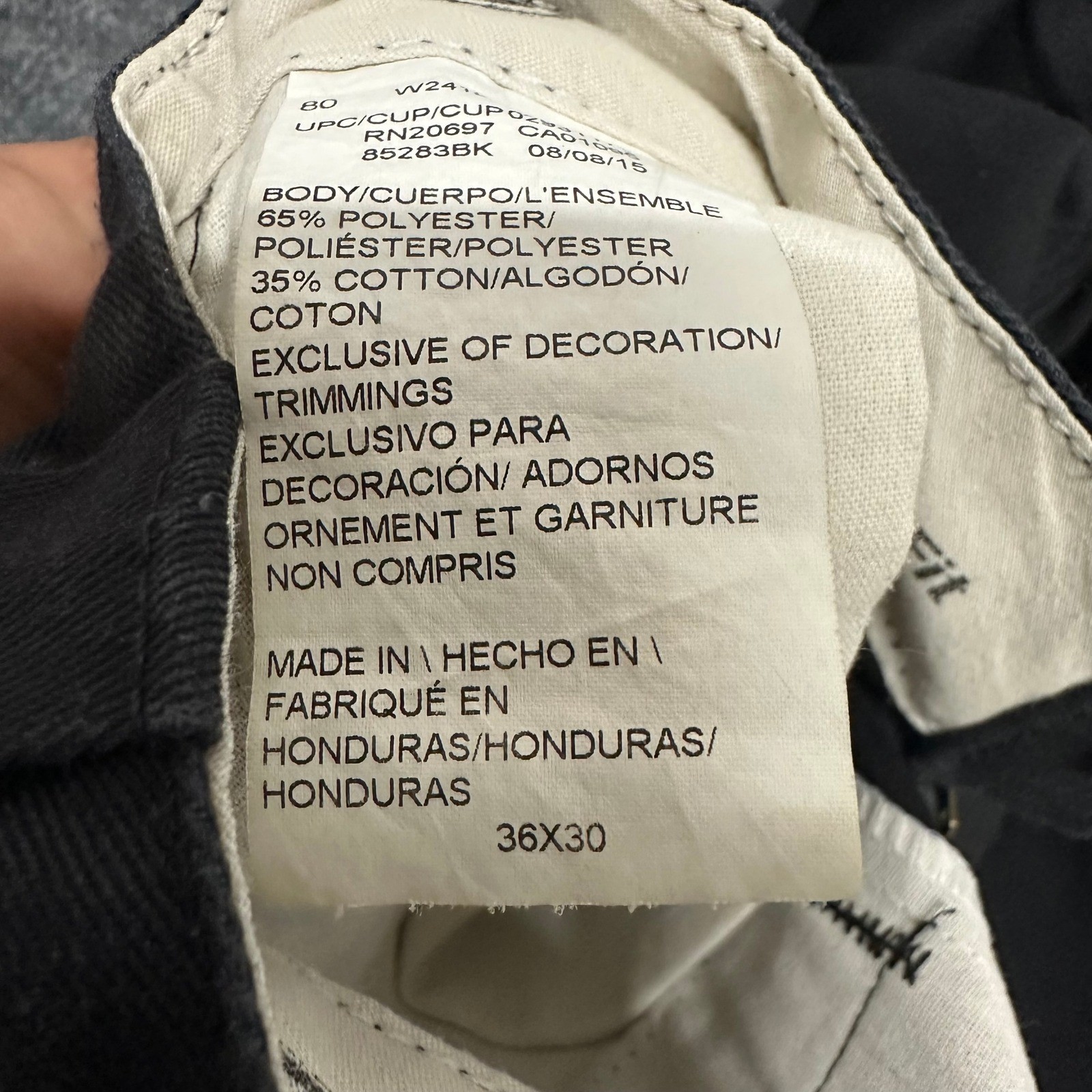 Dickies Pants Mens Size 36×30 Black Loose Fit Double Knee Workwear Twill 85283BK