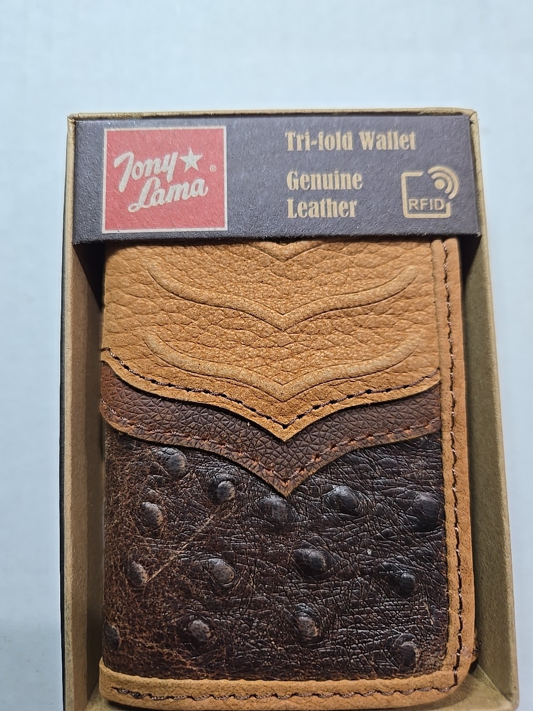 Tony Lama Men’s Bi-fold RFID Wallet, New In Box