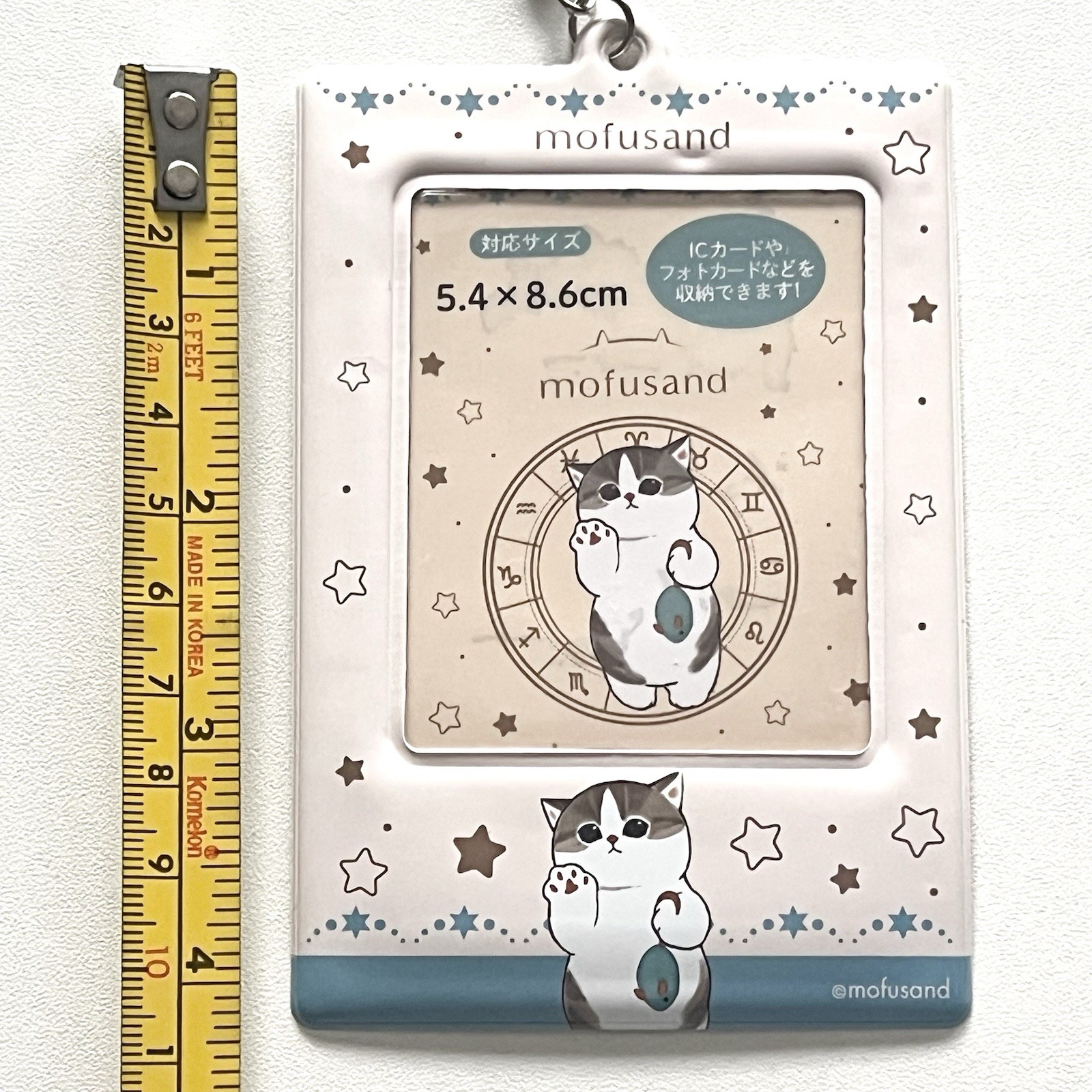 Mofusand Cat Photo Card Holder Keychain ID Case