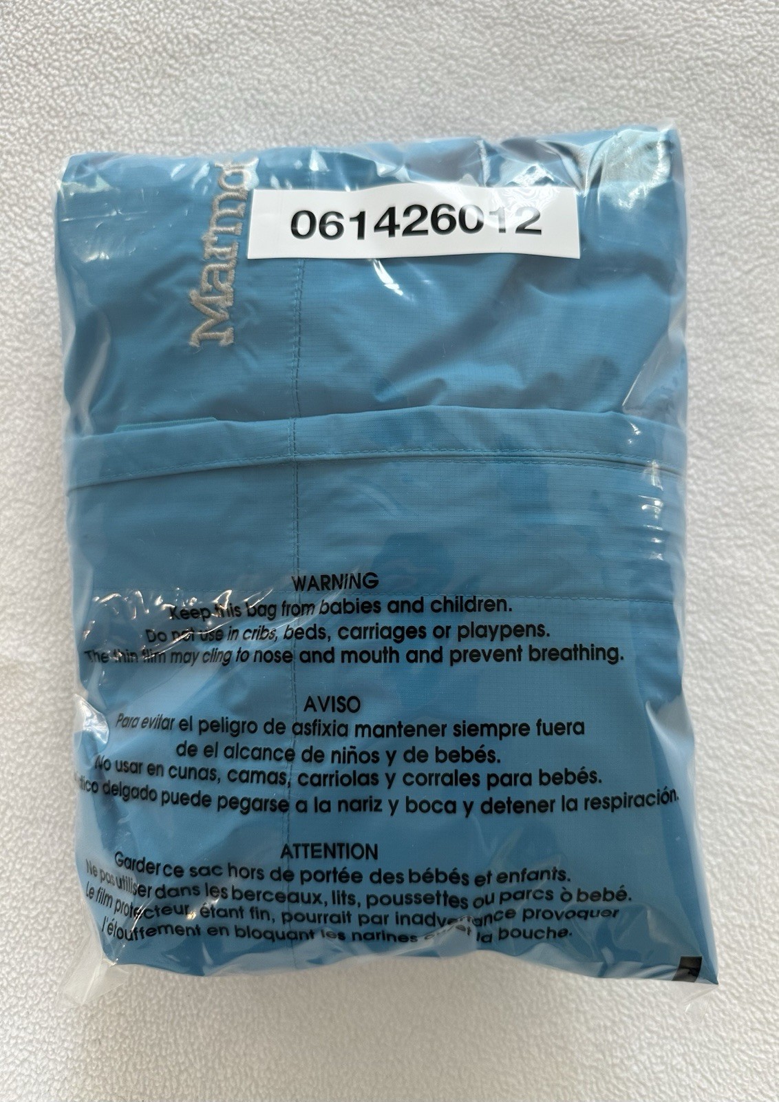 Marmot PreCip Eco Rain Jacket Men’s Large Blue Full Zip Lightweight Pit Zips EUC