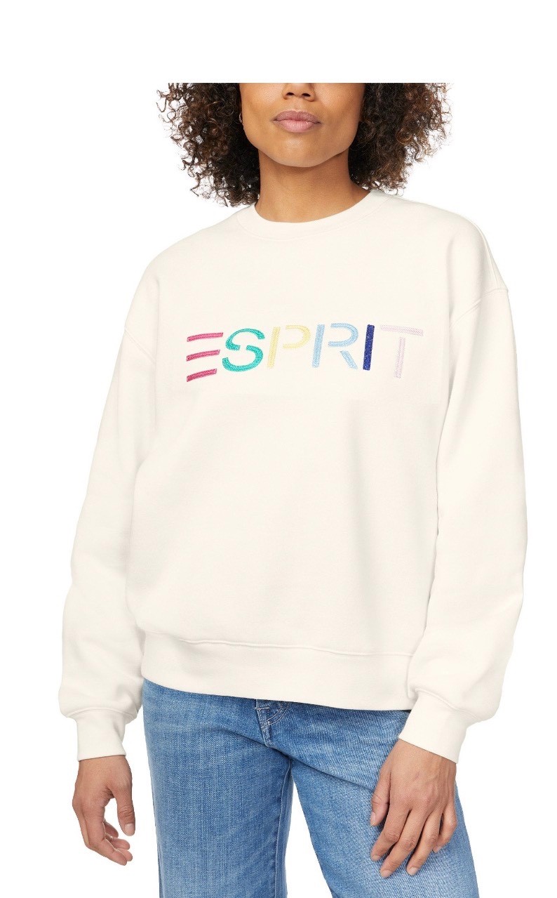 NWT Esprit Women’s Fleece Crewneck Sweatshirt 80s 90s Retro