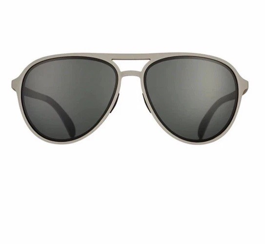 Goodr CLUBHOUSE CLOSEOUT Aviator Sunglasses MACH G glasses gray polarized +Pouch