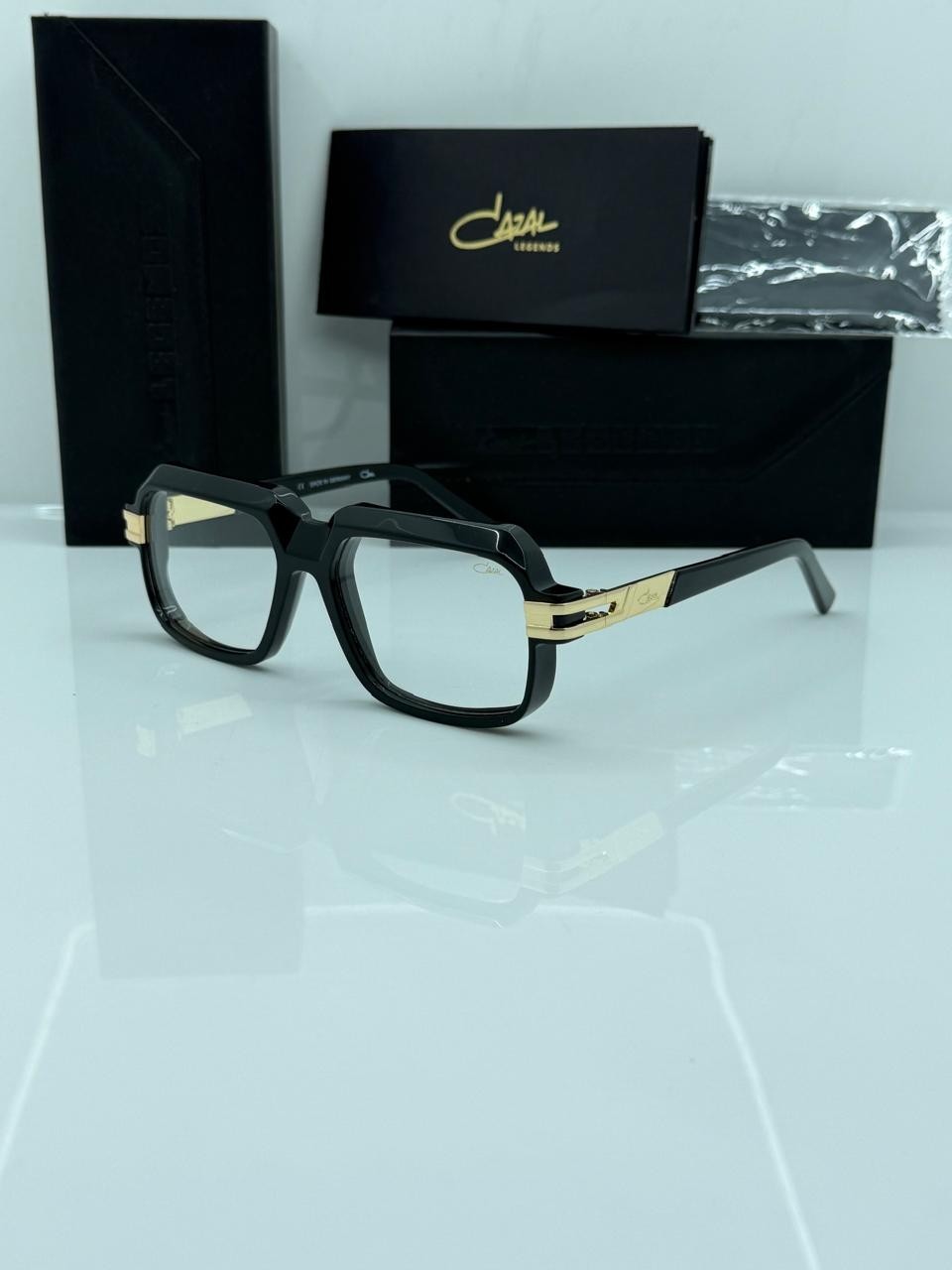 Cazal Legends Glasses Square Frame Shiny Black FAST SHIPPING