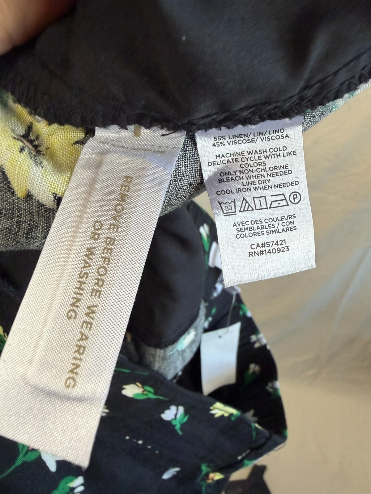 LOFT Brand Waist Floral Print Wide Leg Crop Pants Size Large