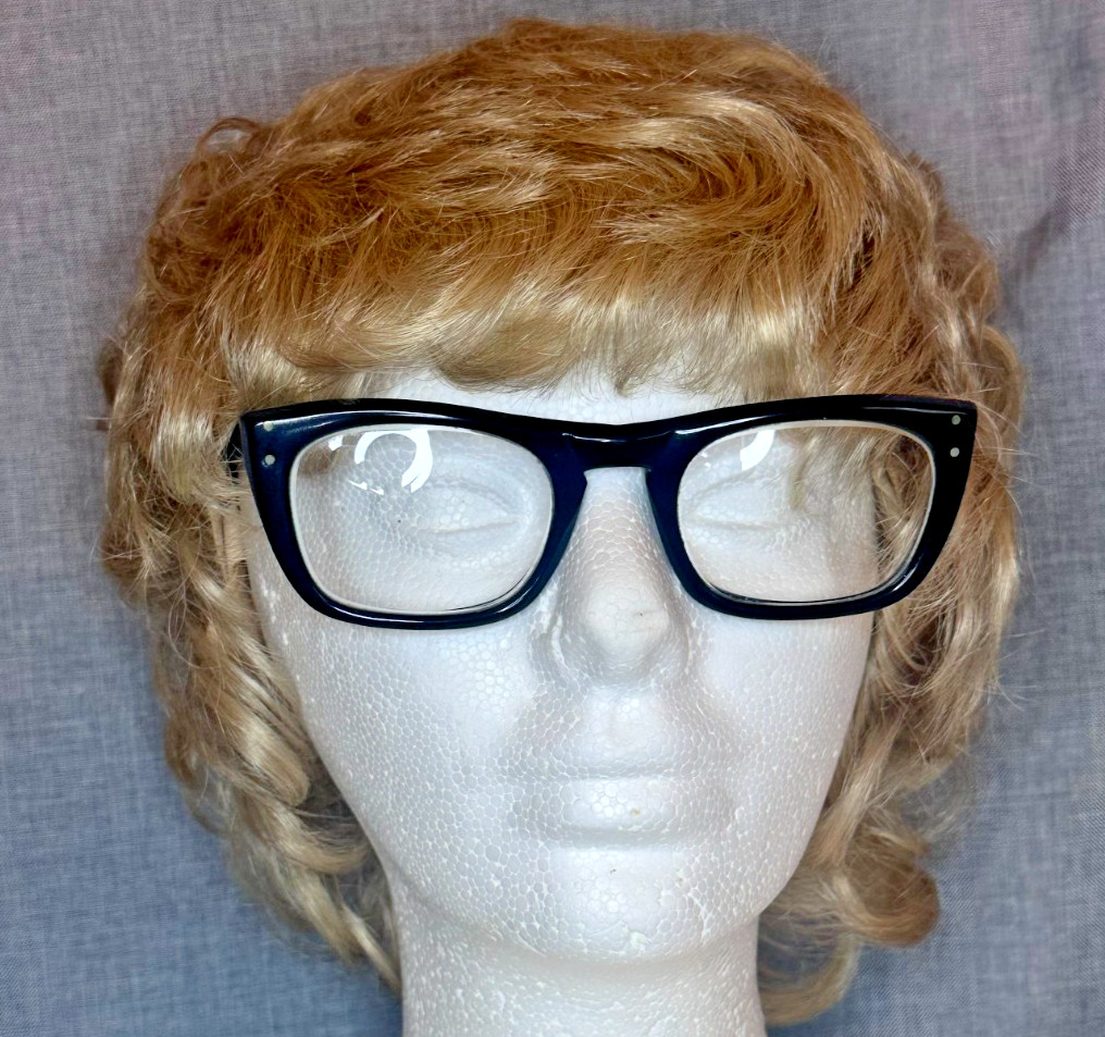 1960s American Optical AO 50-24 thick rimmed black eyeglasses Gov. issued frames