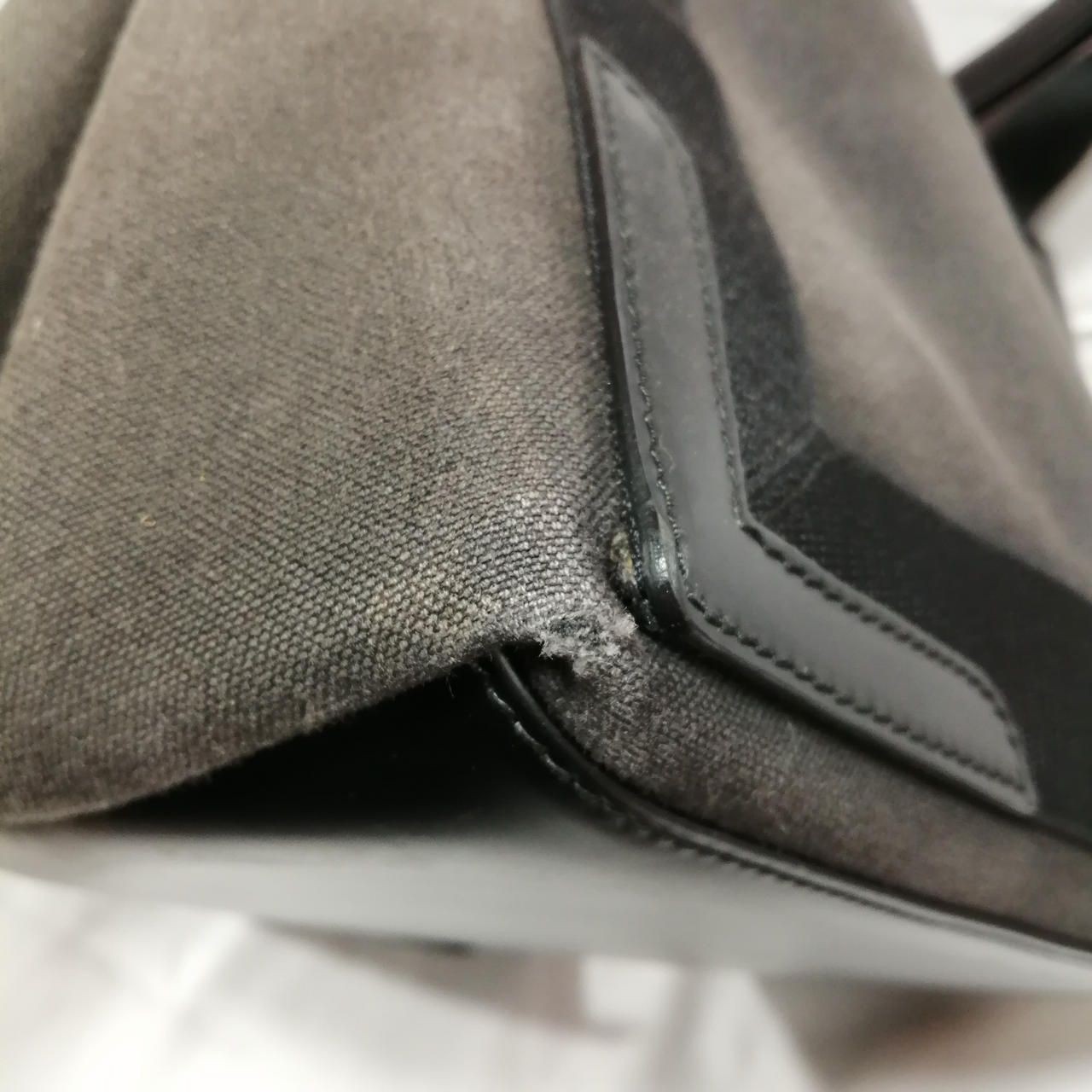BALENCIAGA Canvas Leather Tote Bag Black 339933-1000 Used