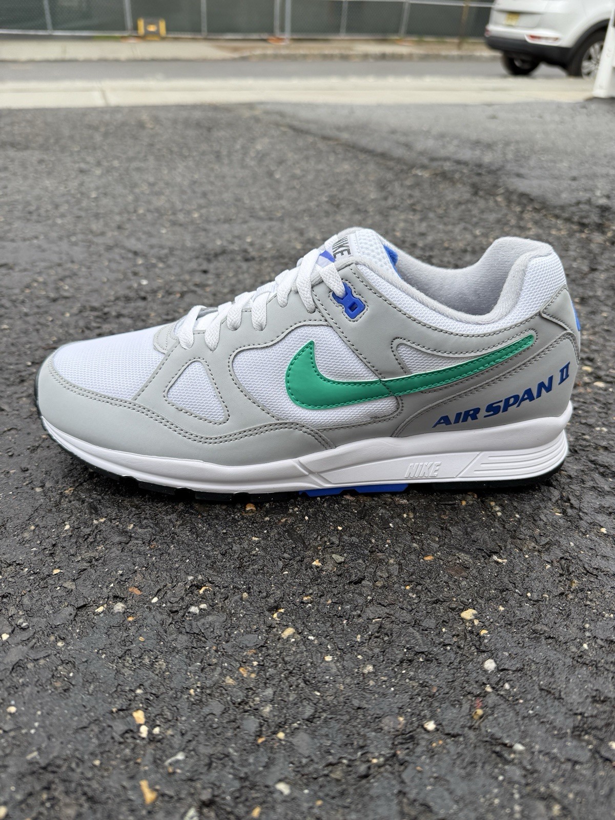 Nike Air Span 2 Wolf Gray/Emerald/White AH8047-012 Men’s Shoes Multisize