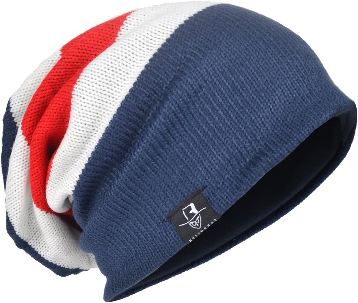 Men’s Oversize Skull Slouch Beanie Large Skullcap Knit Hat