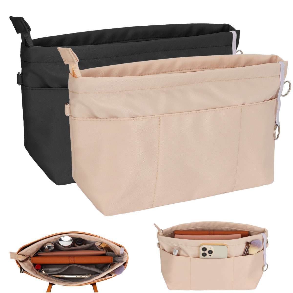 Purse Organizer Insert Nylon Bag Handbag Organizer Shaper for Neverfull Tote US