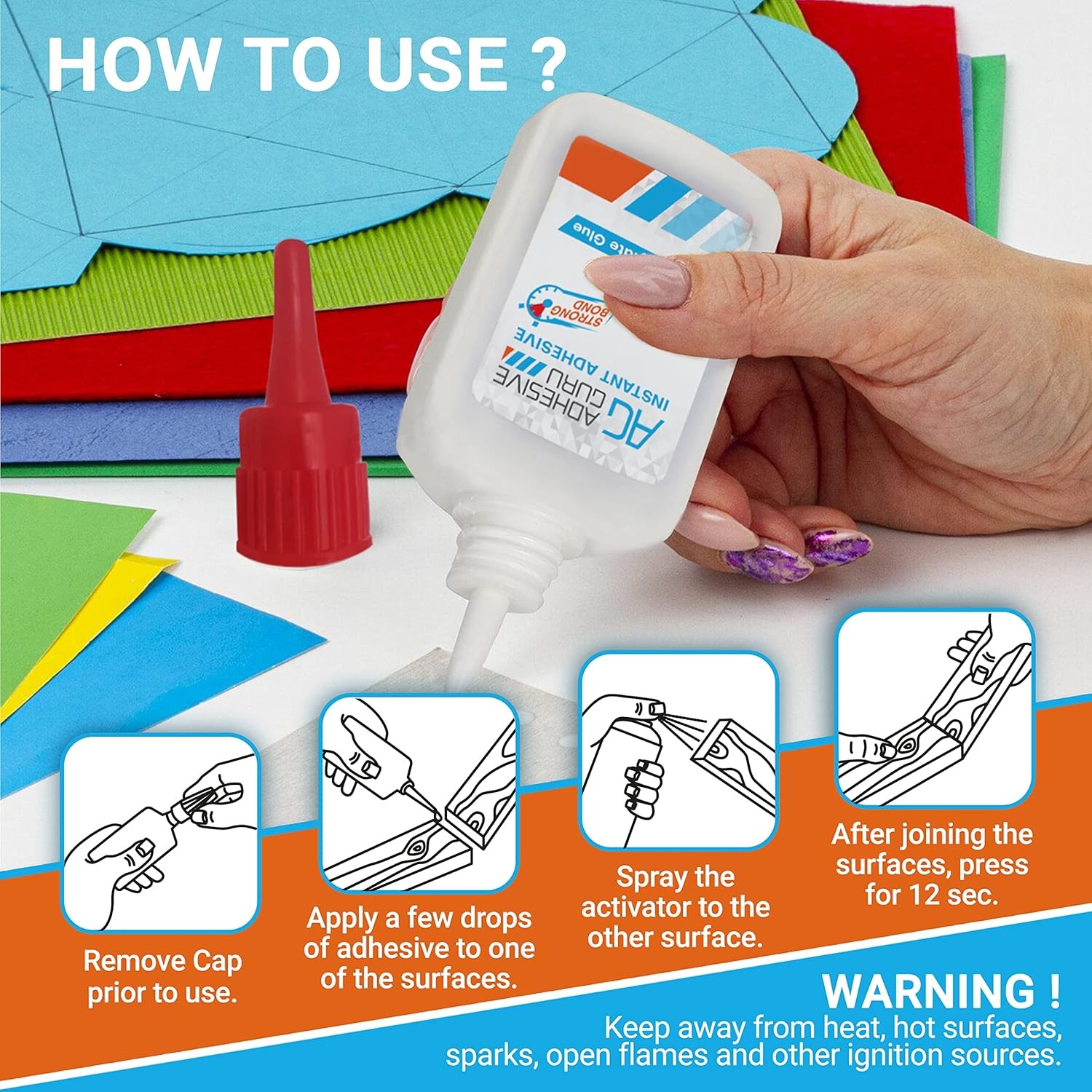 Adhesive Guru CA Glue with Activator (1.7 oz 1 Pack, & Kit