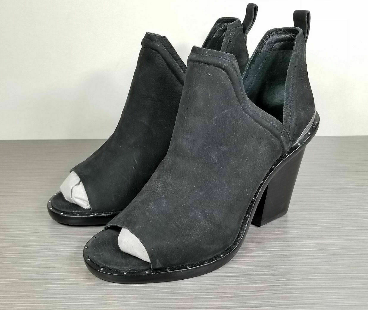 Mercer Edit Fadeout Peep Toe Bootie, Black Suede, Womens Size 7.5 / 37.5
