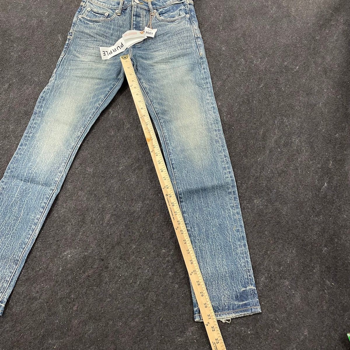 PURPLE Crackle Coated Jeans Men’s Size 30 Mid Indigo