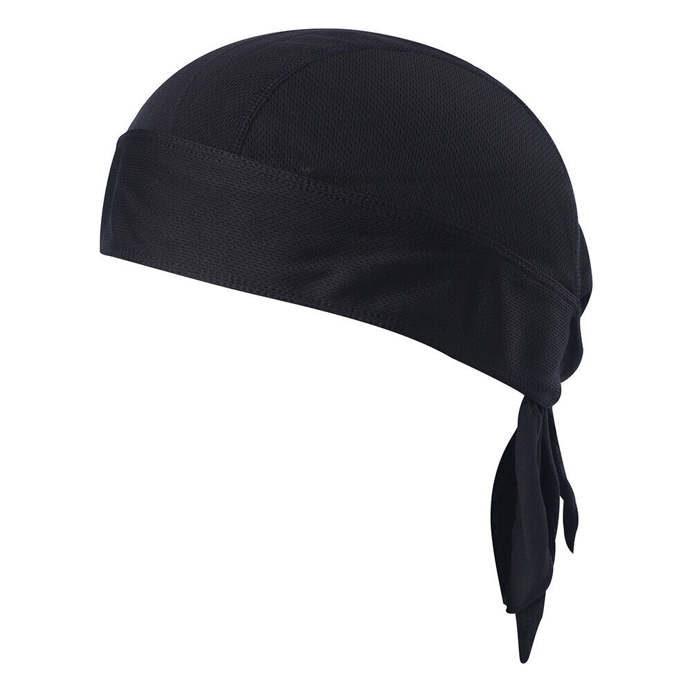 Motorcycle Wrap Biker Du Do Black Bandana Paisley Doo Rag Head Skull Cap Durag