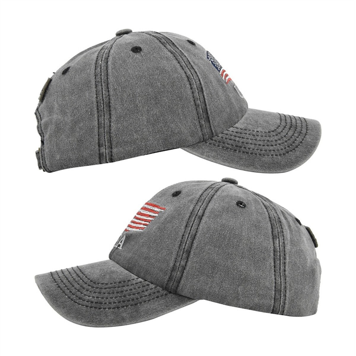 American US Flag Embroidered Low Profile USA Baseball Cap Adjustable Hat 2024 US