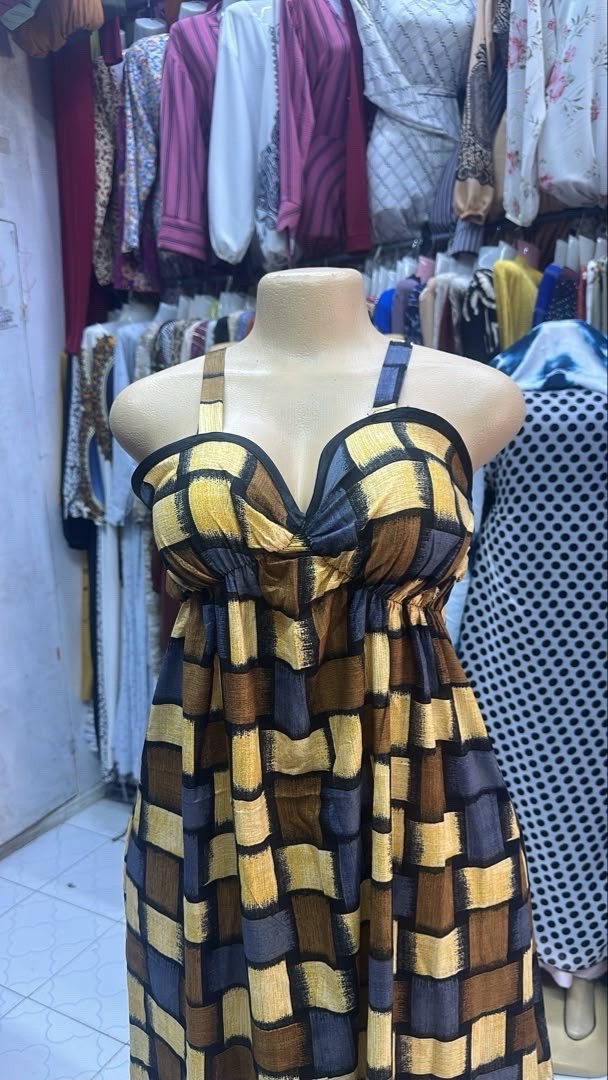 1Set | Built-In Elastic Bust Support Bati Dress with Matching Scarf
