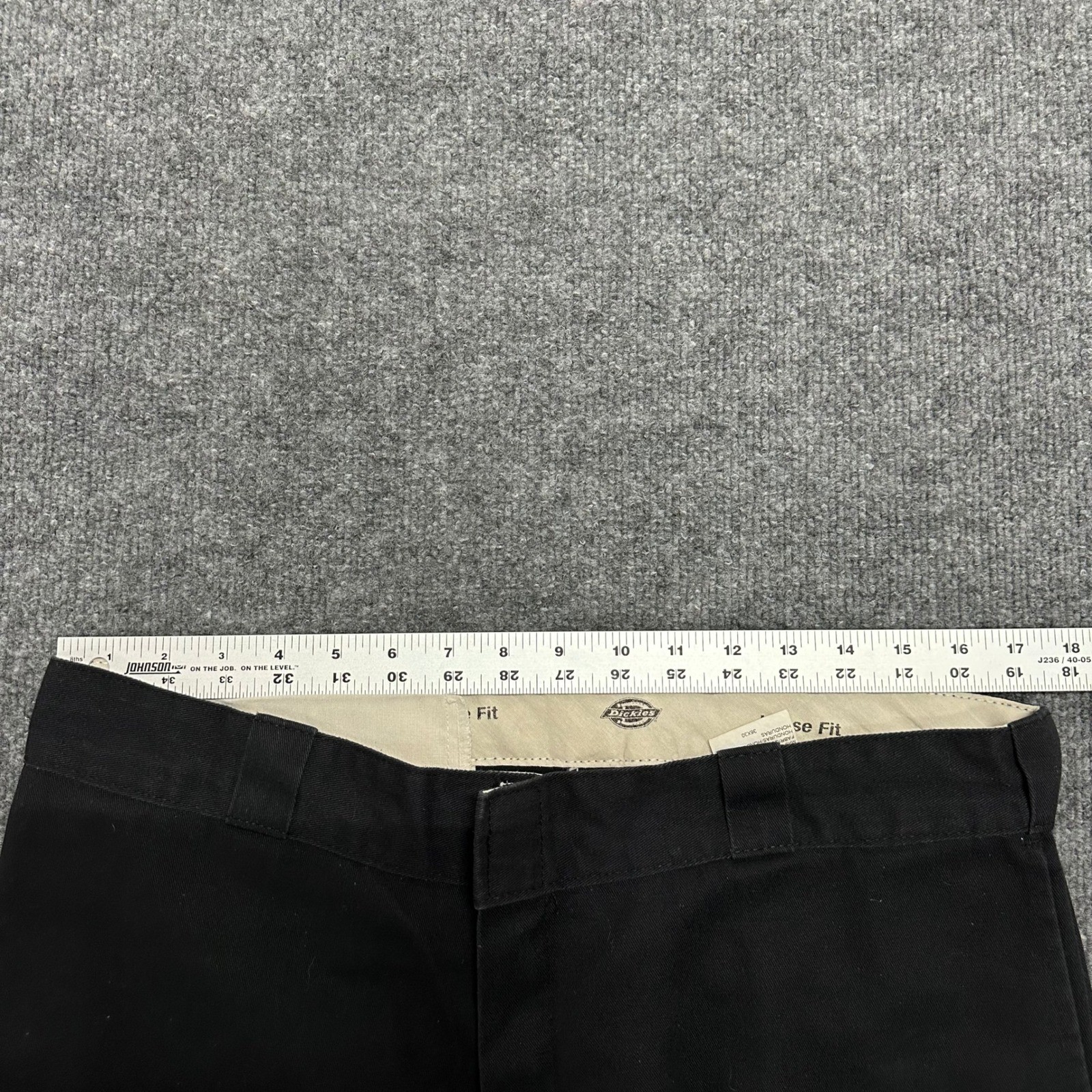 Dickies Pants Mens Size 36×30 Black Loose Fit Double Knee Workwear Twill 85283BK