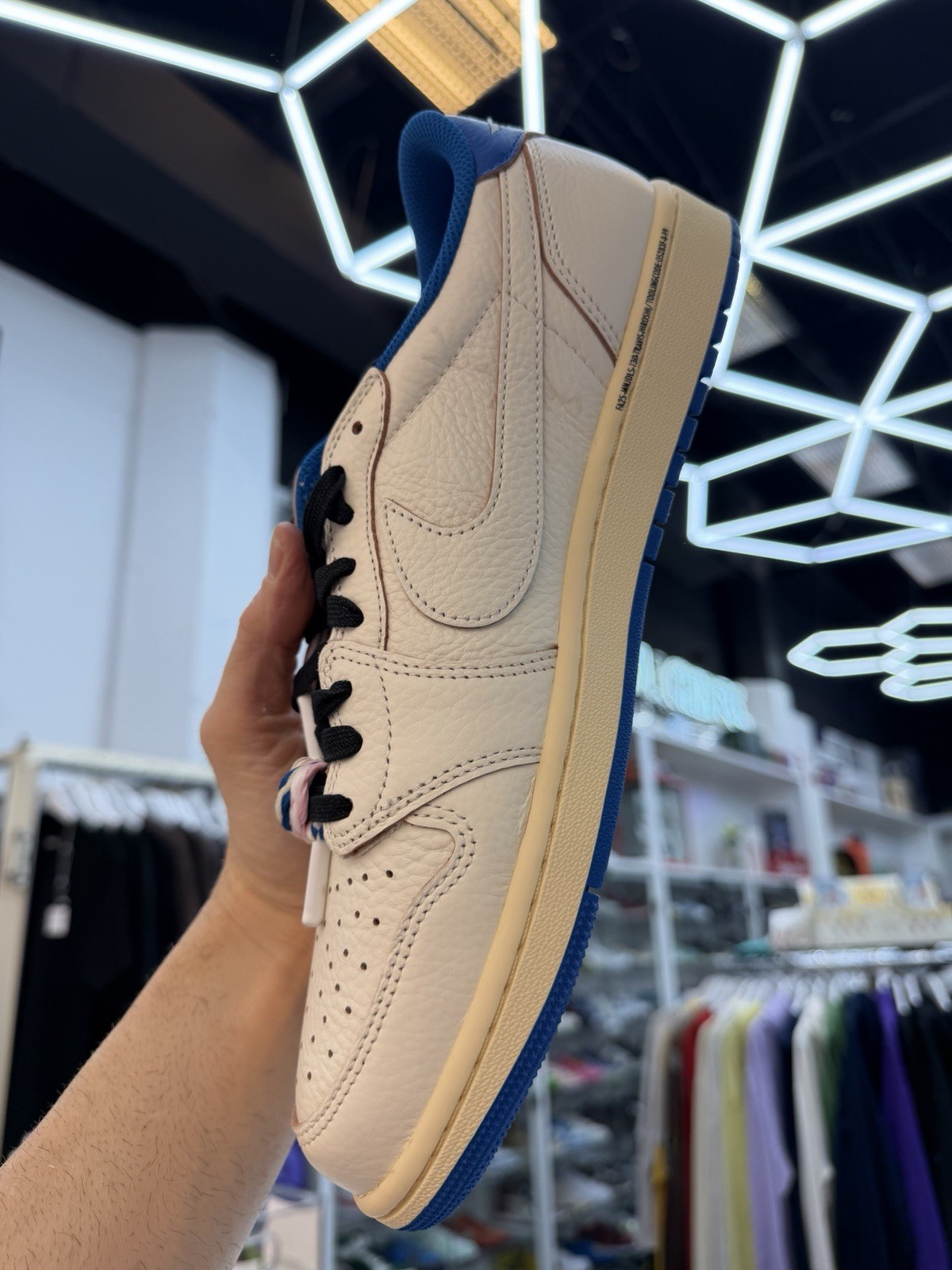 Fragment Travis Scott Air Jordan 1 Retro Low Sail Military DM7866-104 Size 12.5