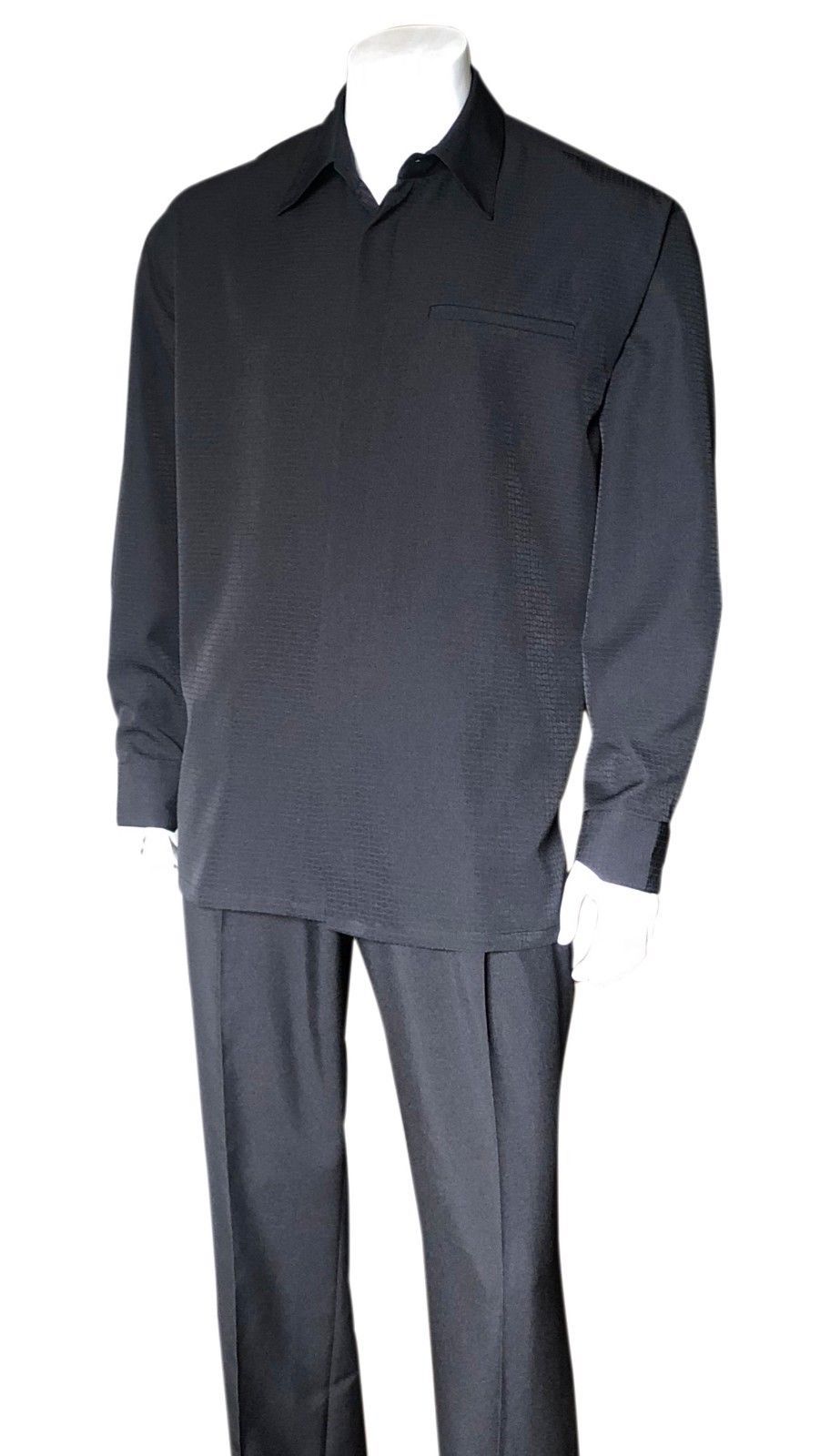 Men’s Long sleeves casual suit Jacket with Pants 5 colors, Polyester, M2763