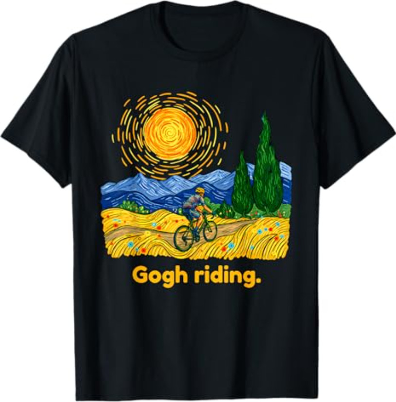 Gogh Riding Funny Cycling Van Gogh Art Bike T-Shirt