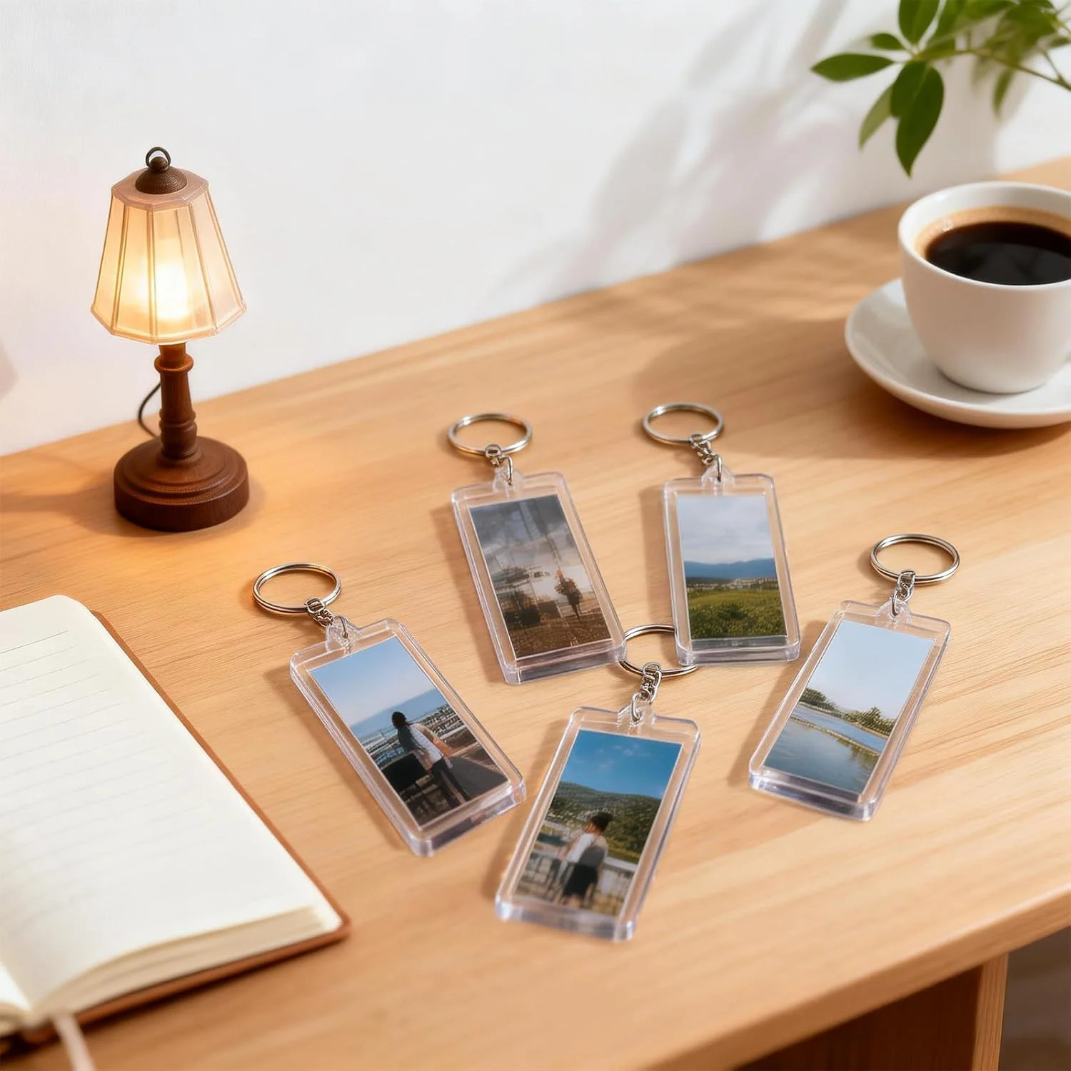 Acrylic Photo Keychain Bulk Set – Double Sided Picture Frame Keychain Holder