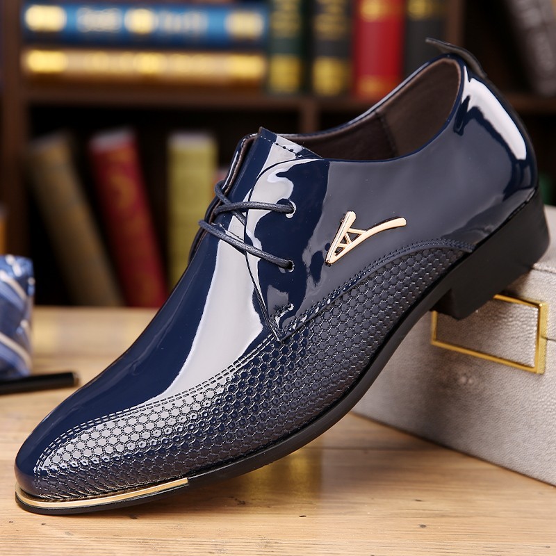 Men’s formal shoes, pointed lace up Oxford shoes, suitable for office and daily