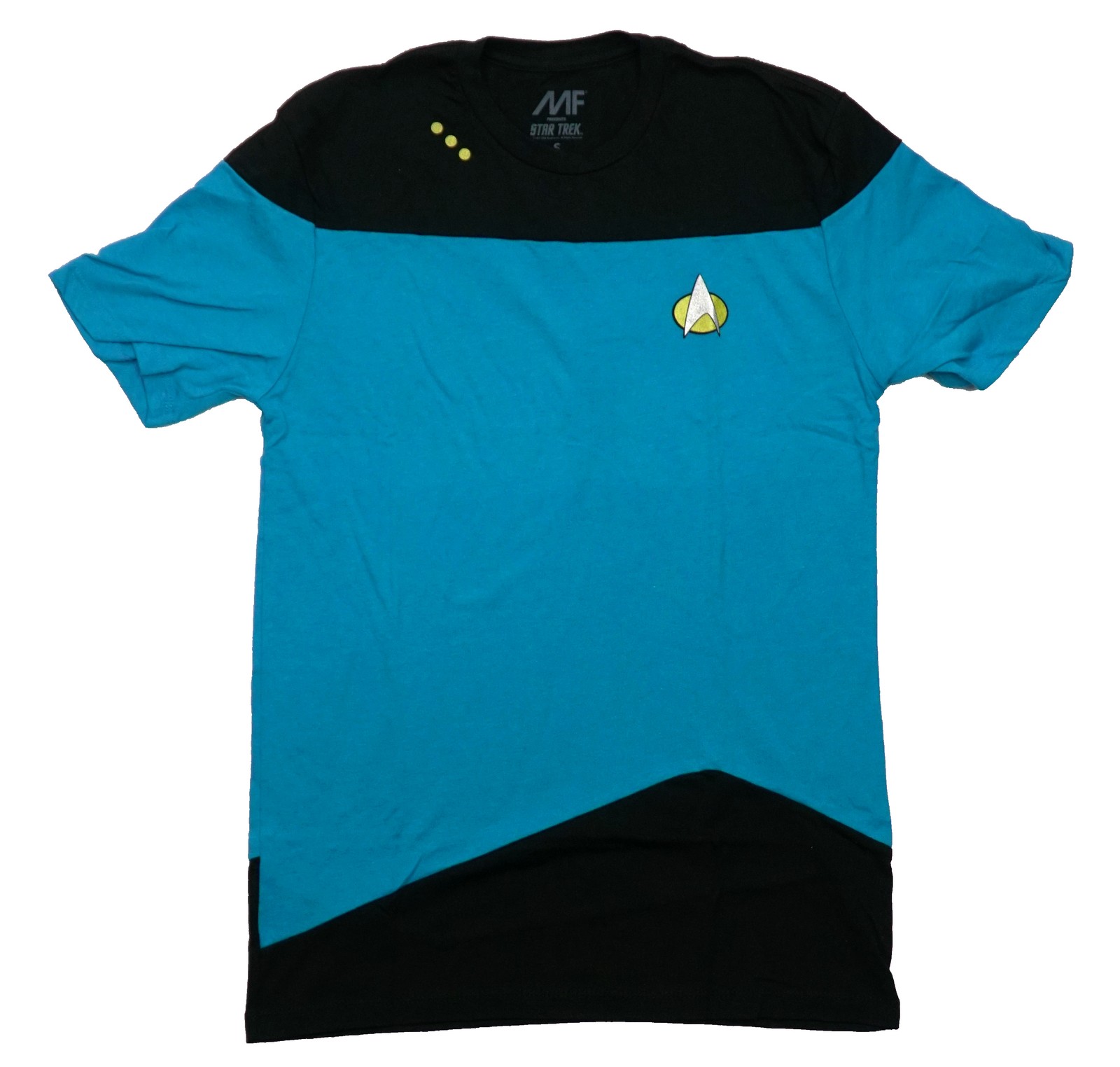 Star Trek New Adult T-Shirt – Blue Operations Uniform Lapel Logo