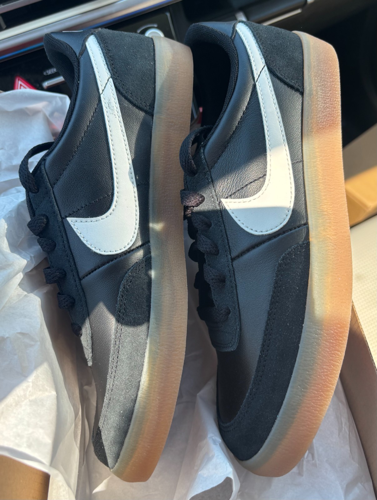 Nike Killshot 2 Leather Black Sail Gum Yellow 432997-070 Size 7Y