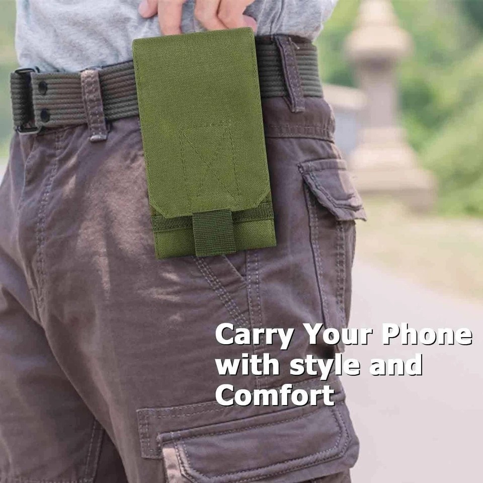 Tactical Molle Cell Phone Bag Case with Belt Clip Loop Holster Pouch Carry Cover