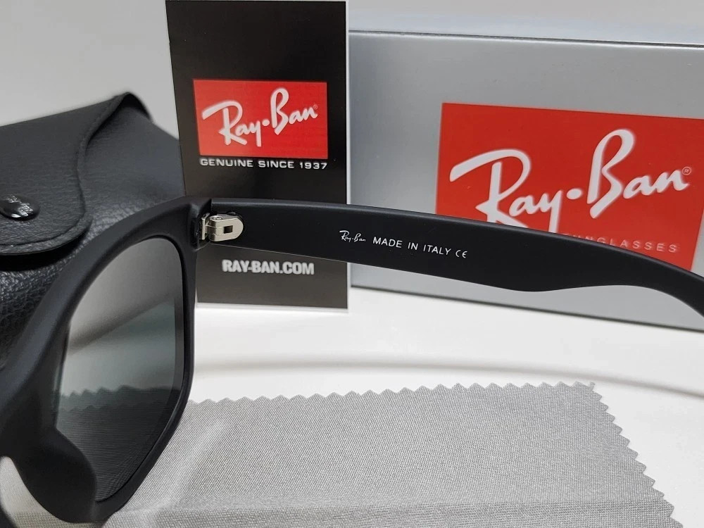 2026 New Ray-Ban RB2140 Wayfarer Sunglasses Black Frame Glass Gray Lens 50-22 mm