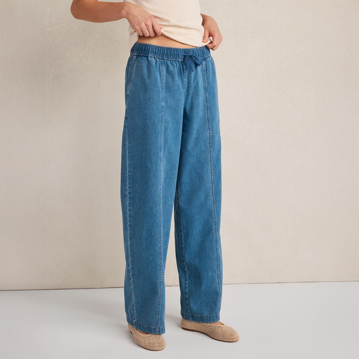 NWT Haven Well Within 2026 Organic Cotton Denim Barrel Leg Pants, XXS-XXL