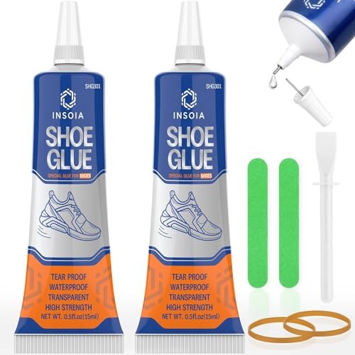 Shoe Glue Sole Repair Kit, Heavy Duty Shoe Adhesive, 2 x 15 ML / 0.5 oz