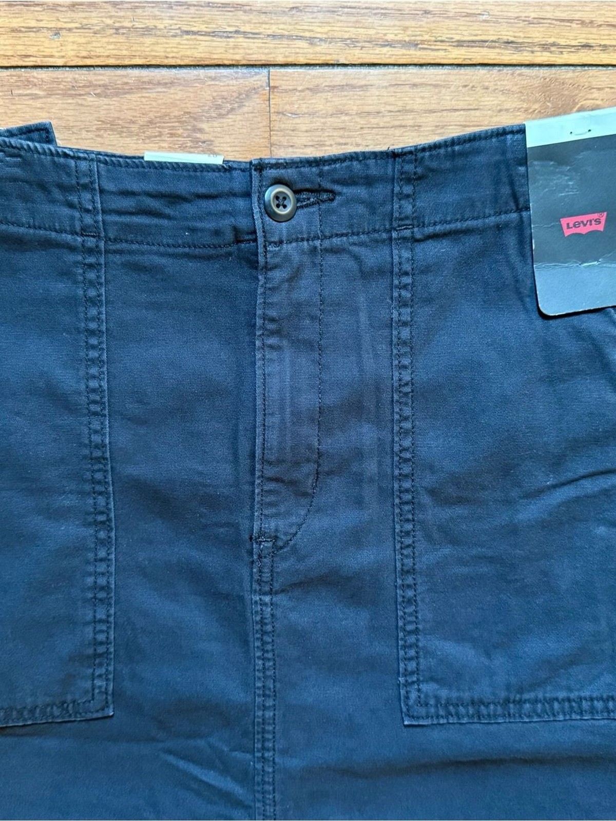 Levis Premium Womens Midi A-Line Skirt Sz 28 NWT Utility Vintage Style90s Cargo
