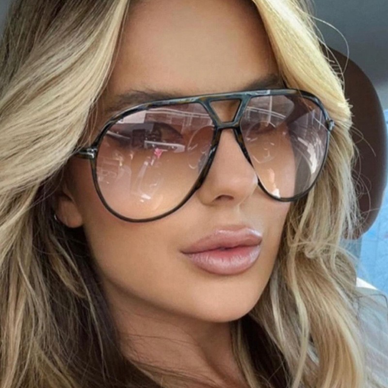 Big Pilot XXL “THE PILOT” OVERSIZED Metal Gradient Women Sunglasses Shadz @ XL