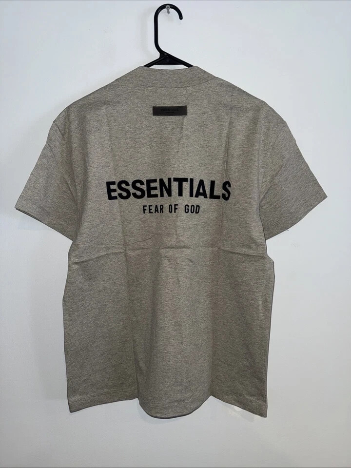 NWT FEAR OF GOD ESSENTIALS T-SHIRT SS22 “Dark Oatmeal” AUTHENTIC (SIZE XXS-XXL)