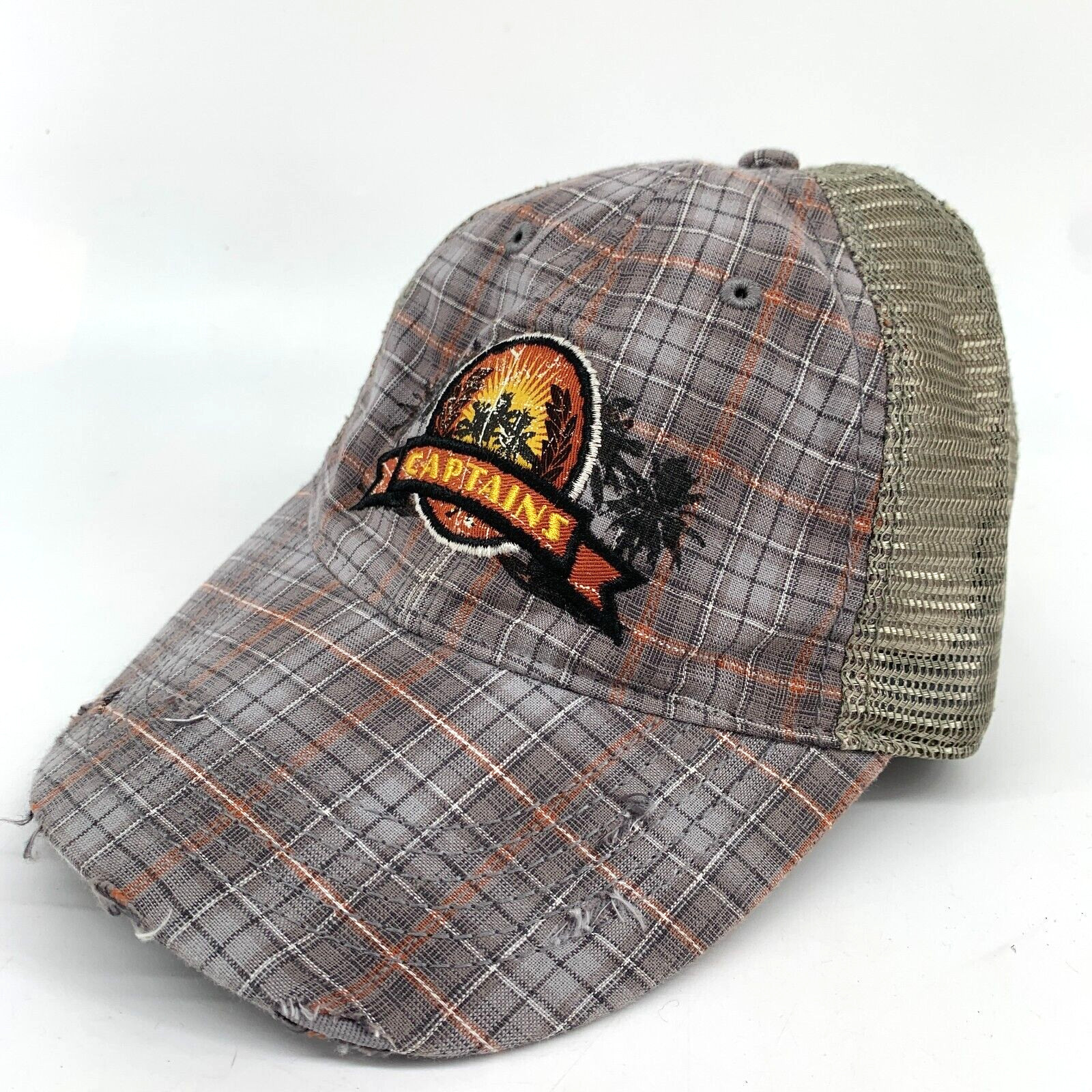 Captains Plaid Cap Adjustable Trucker Hat Men’s Multicolor One Size Fits All NWT