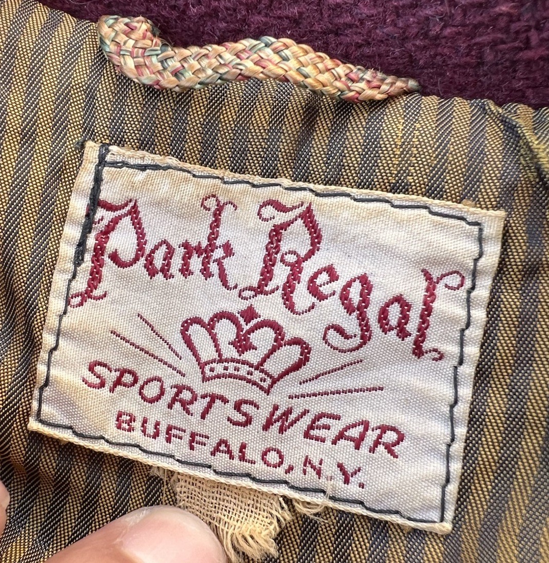 Vintage Park Regal Jacket Size 22×28 50s Varsity Style Chautauqua Chain Stitched
