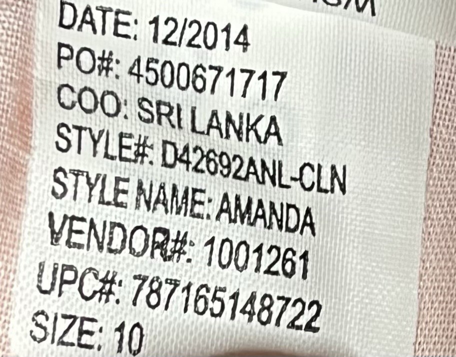 Gloria Vanderbilt Women’s Denim Jeans Amanda Size 10 Pink Made In Sri Lanka Used