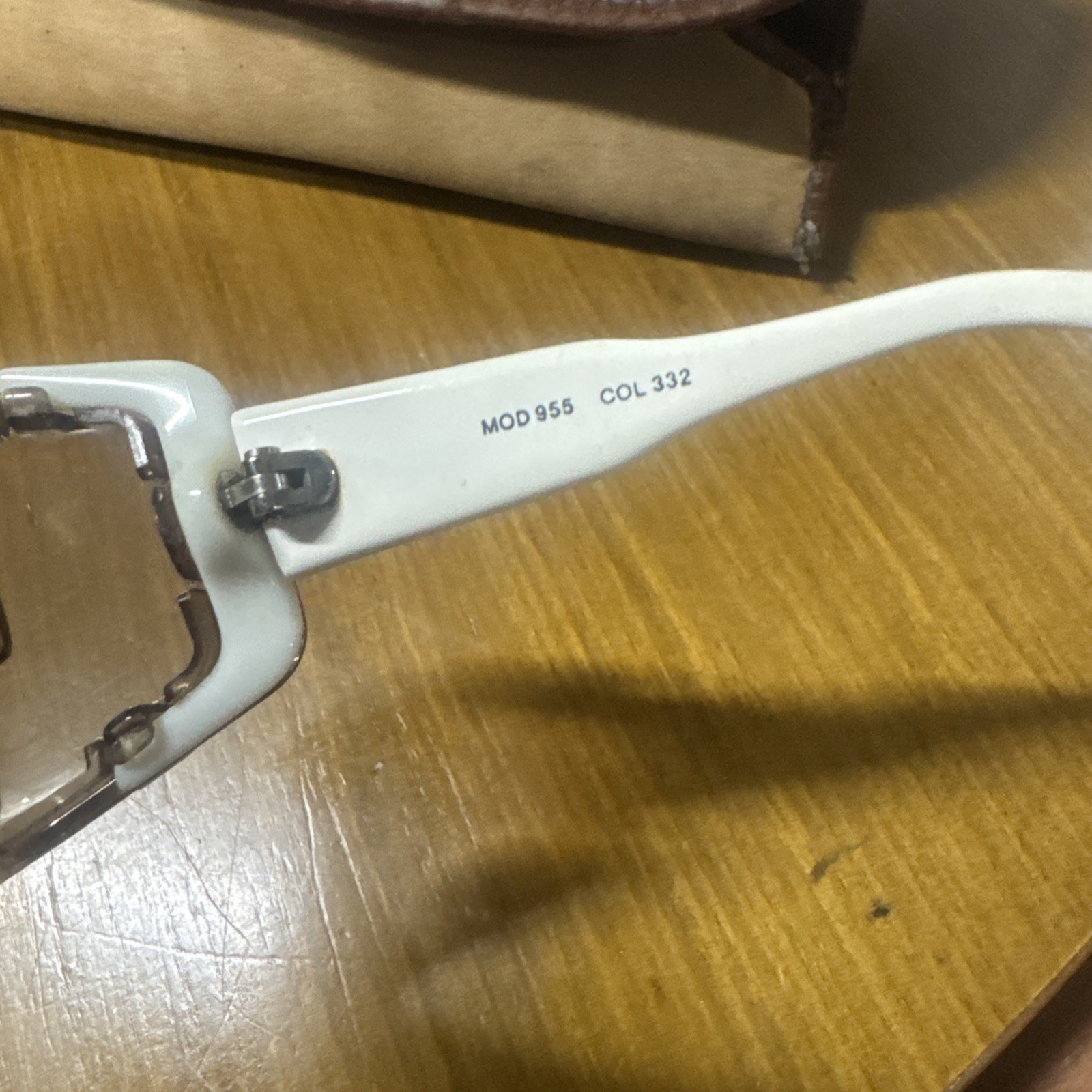 CAZAL MOD 955 COL 332 ICONIC VINTAGE WHITE GOLD SHIELD SUNGLASS West Germany