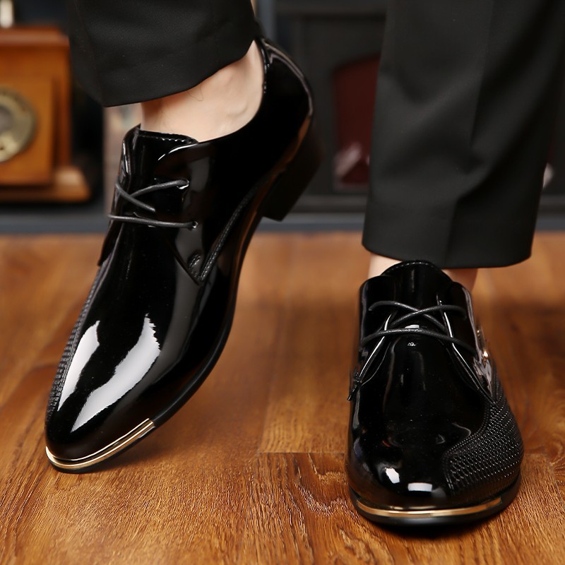 Men’s formal shoes, pointed lace up Oxford shoes, suitable for office and daily