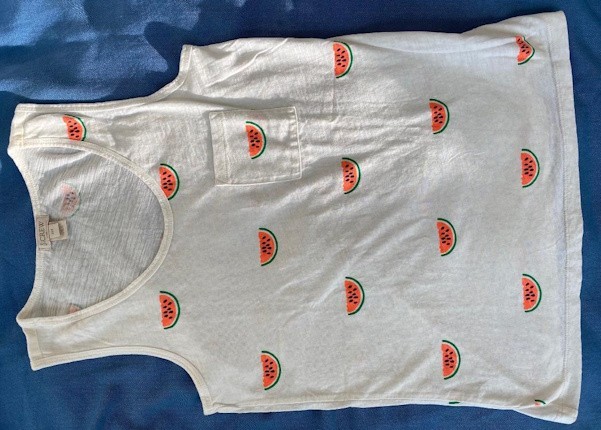 J Crew NWOT Tank Top Watermelon Sz XXS 2XS 100% Cotton (Could Fit XS or S)