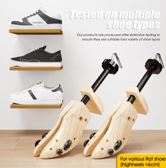 Wooden Adjustable Shoe Stretcher Expander Men Women Boot Size US 5-13