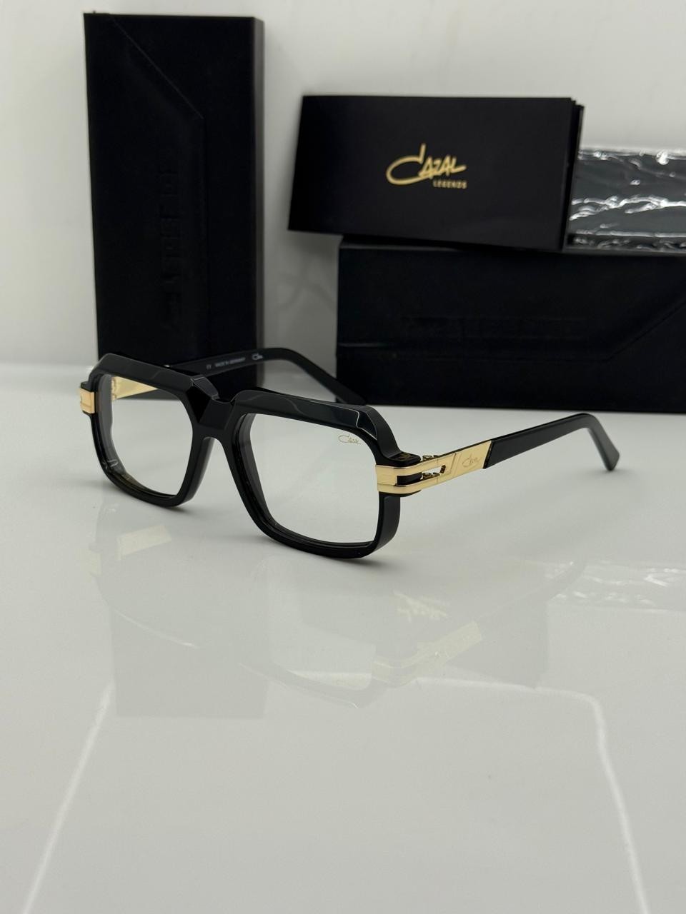 Cazal Legends Glasses Square Frame Shiny Black FAST SHIPPING