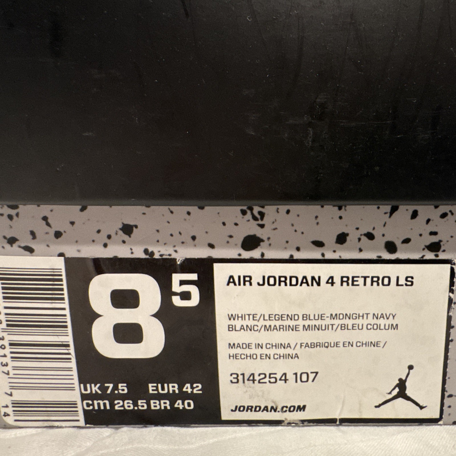 Jordan Air Jordan 4 Retro LS Columbia White/Midnight Navy/Legend Blue 314254-107